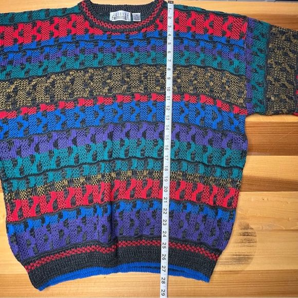 Multicolor Patterned Men's Sweater - Picture 9 of 12